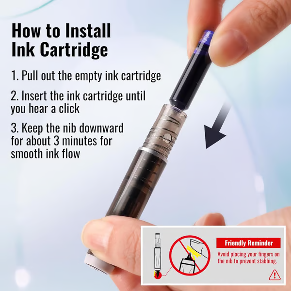 FountainPen - Intrekbare En Navulbare Vulpen Met Inktpatronen