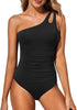 Icone™ StylishSwimsuit: Zijband Eén Schouder Stijl Curve Pasvorm Badpak