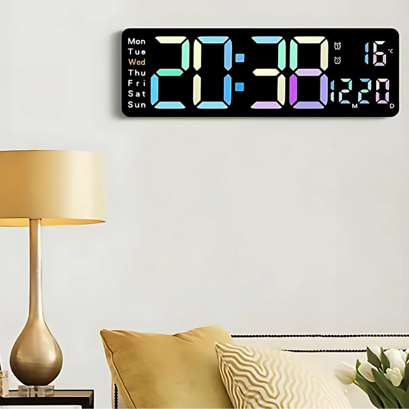 Globetrek° DigitalClock: Groot LED-Scherm Display Digitale Klok