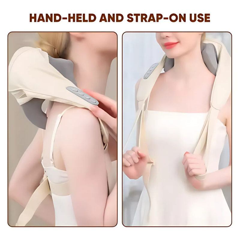NeckMassager: Verzachtend Warmte Ontspannende Nek En Schoudermassageapparaat