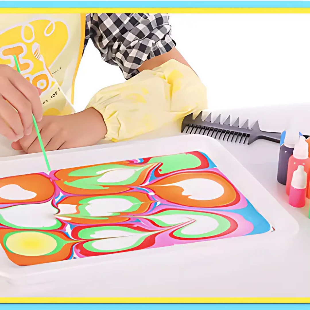Kletshuts™ KidArt: Waterverf Marmer Kind Kunst Creatief Spelen Set