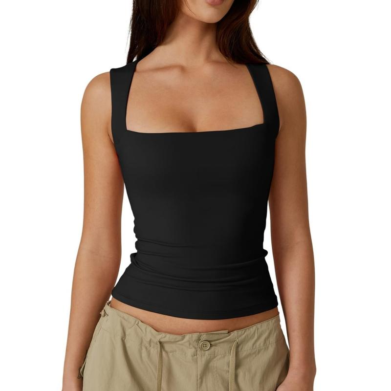 Icone™ TankTop 1+1 GRATIS: Dames Tanktop Met Vierkante Hals En Zonder Mouwen