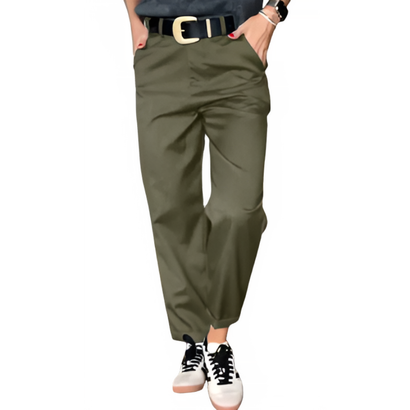 Icone™ ClassyPants: Klassiek Recht Pasvorm Hoge Taille Damesbroek