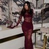 Icone™ LaceDress: Sexy Fit Comfortabel Rond Hals Kanten Jurk
