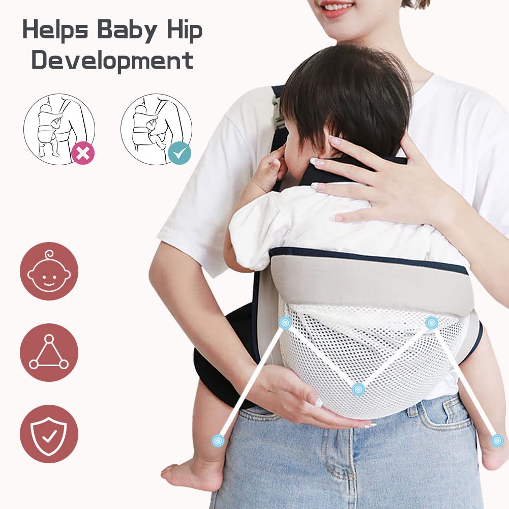 Kletshuts™ SlingCarrier: Ademend Baby Sling Draagzak