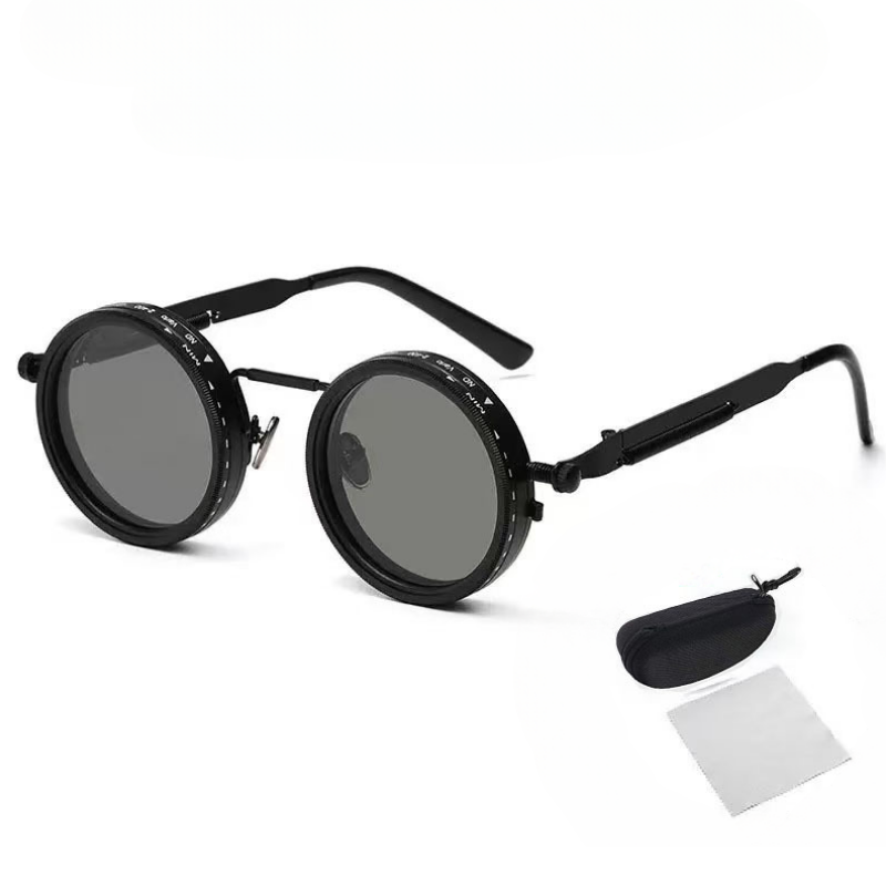 AdjustableSunglass: Fel Tot Weinig Licht Verstelbare Dimmende Zonnebril Met Etui