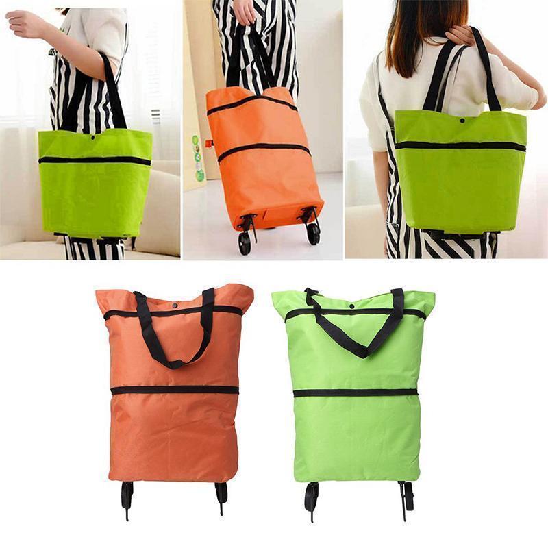Icone™ GroceryBag 1+1 GRATIS: Grote Capaciteit Boodschappentas Met Opvouwbare Wielen