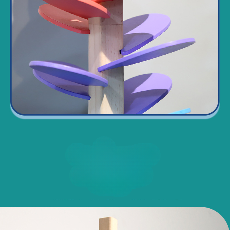 Kletshuts™ MarbleTower: Interactief Regenboog Knikkeren Houten Toren Kinderen Speelgoed