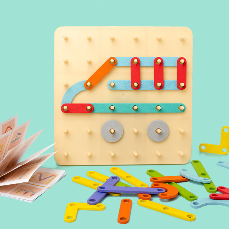 Kletshuts™ PuzzleBoard - Montessori Houten Puzzel Bord Set