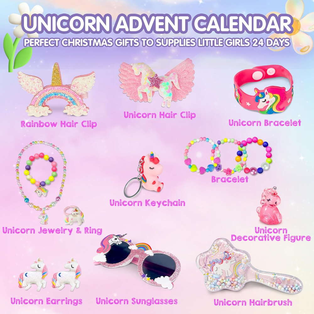 Kletshuts™ UnicornAdvent: Plezier Creatief Kerstmis Eenhoorn Advent Kalender