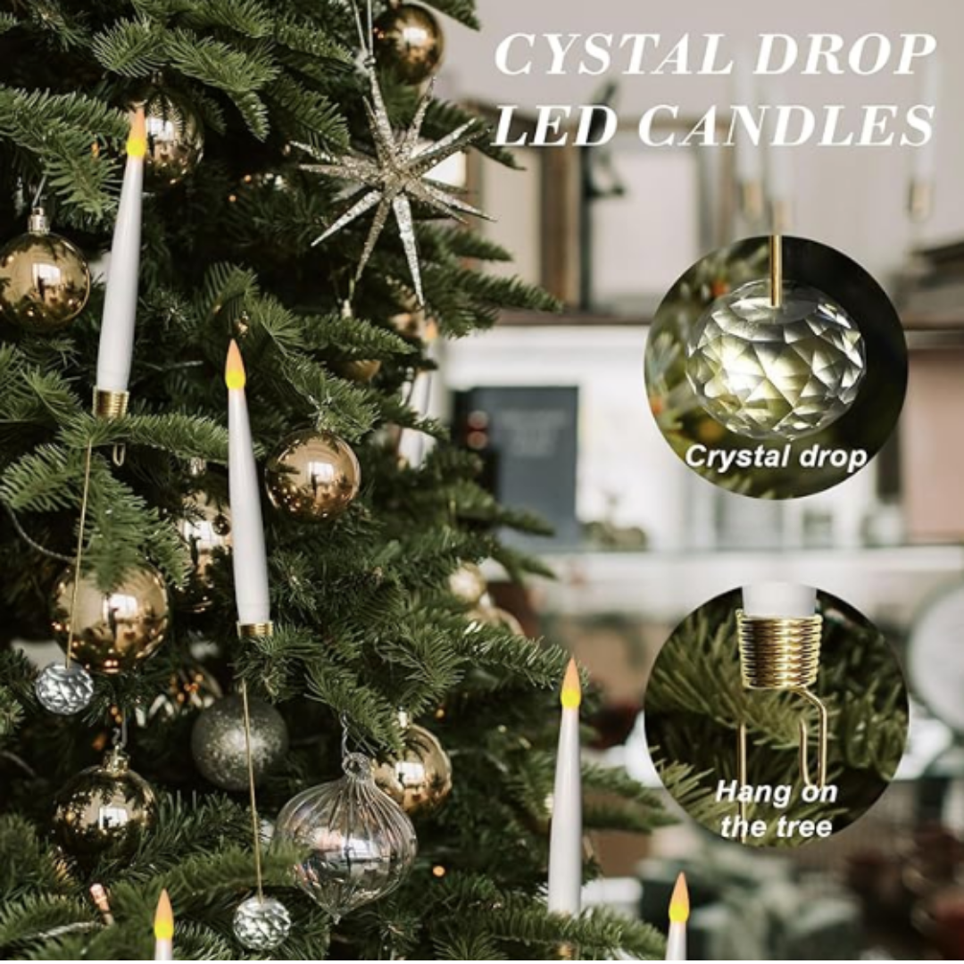 Ledsen™ ChristmasGlow: LED Magische Kerst Glans Kristallen Bol Kaarsen