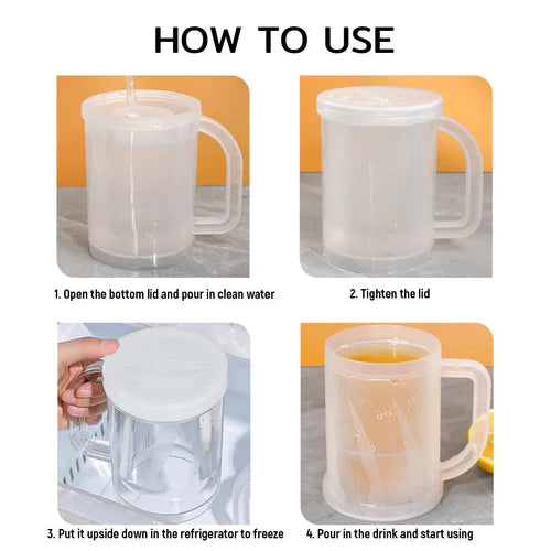 Globetrek° IceMug 1+1 GRATIS: Dubbele Laag Snel Ijs IJs Koel Vriezer Mok