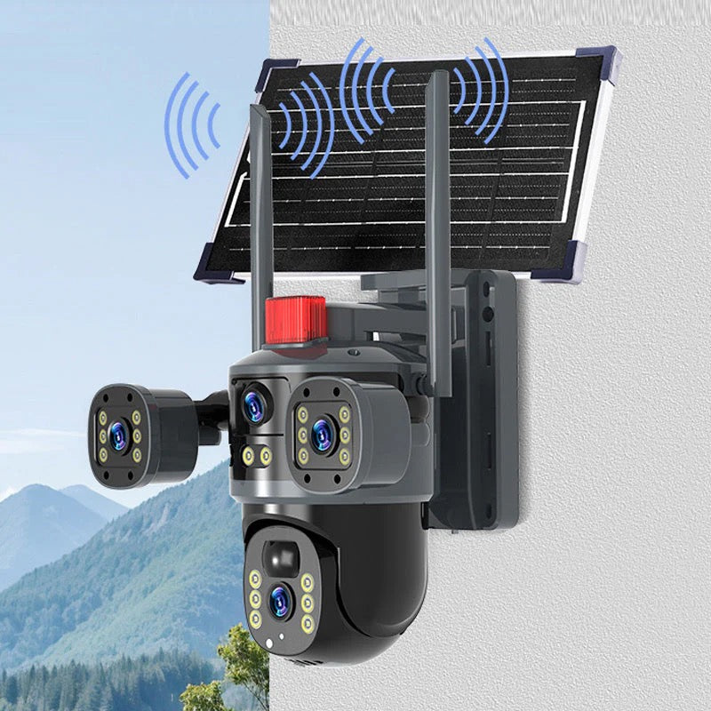 Globetrek° DomeCamera: Drievoudige Lens Op Zonne-Energie Domecamera