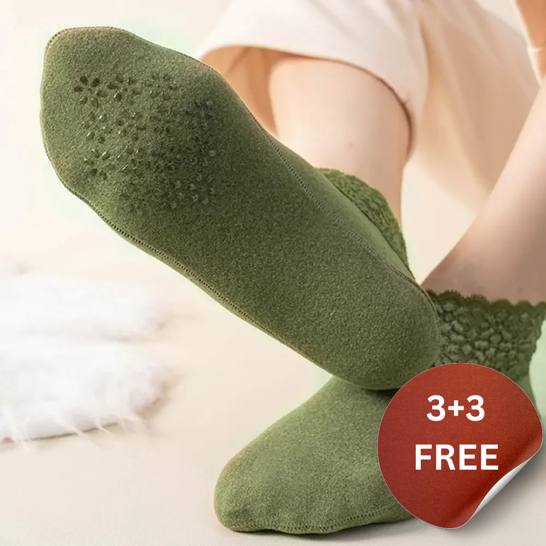 Happy™ LaceSocks: 6 Paar Kant Warme Wool Vrouwen Sokken