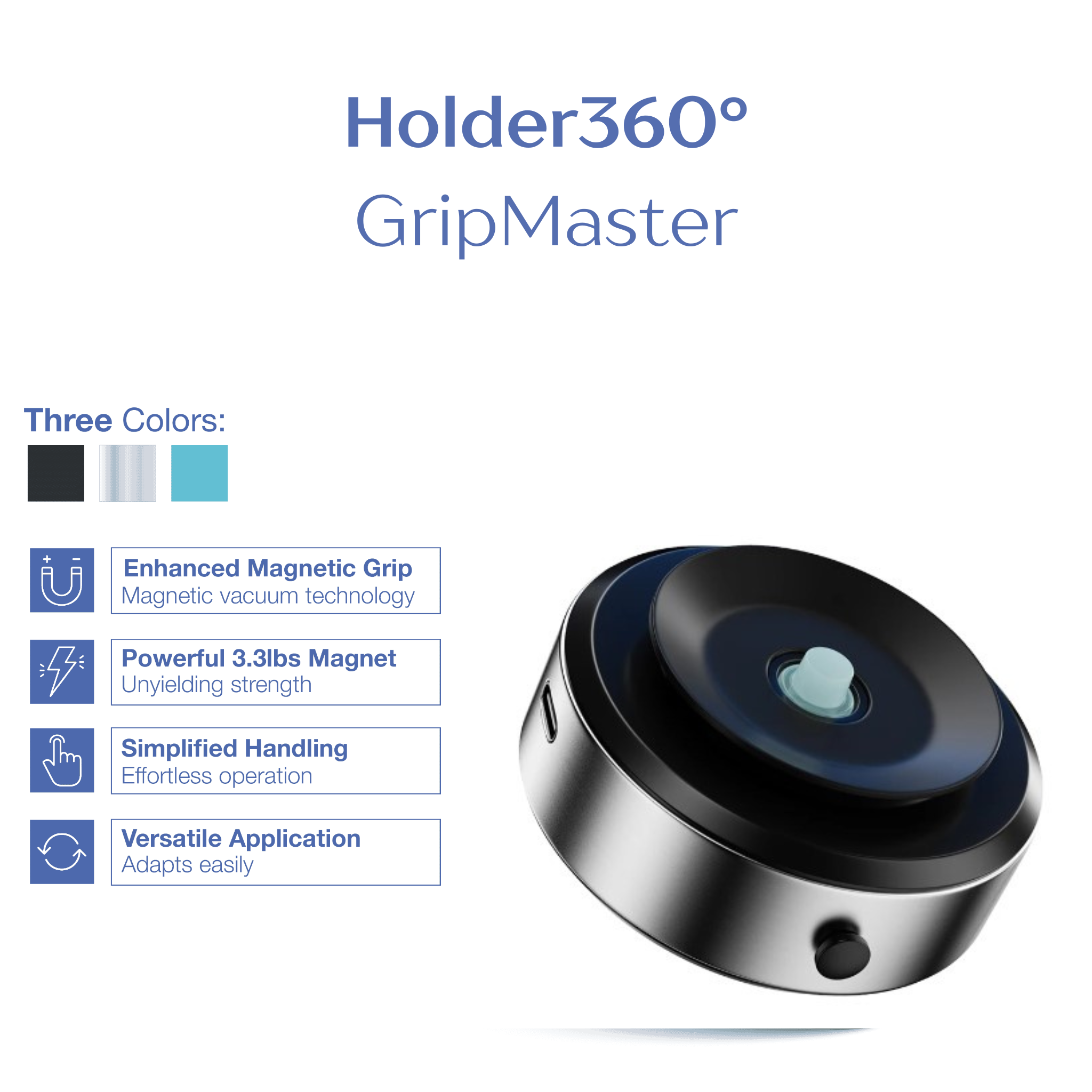 Holder360° GripMaster - Sterk Magnetisch Telefoon Houder