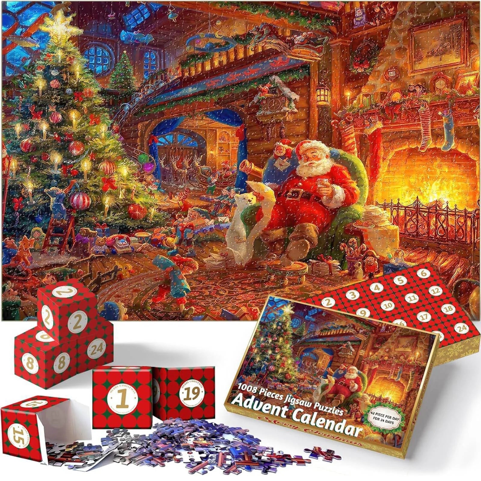 PuzzleAdvent - 24 Jigsaw Puzzel Advent Kalender (Willekeurig Ontwerp)