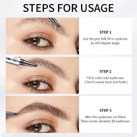 EyebrowPen 1+1 GRATIS: 3D Waterdichte Microblading Wenkbrauw Pen