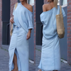 Icone™ FashionSet: Stijlvolle Off-Shoulder Top En Denim Rok