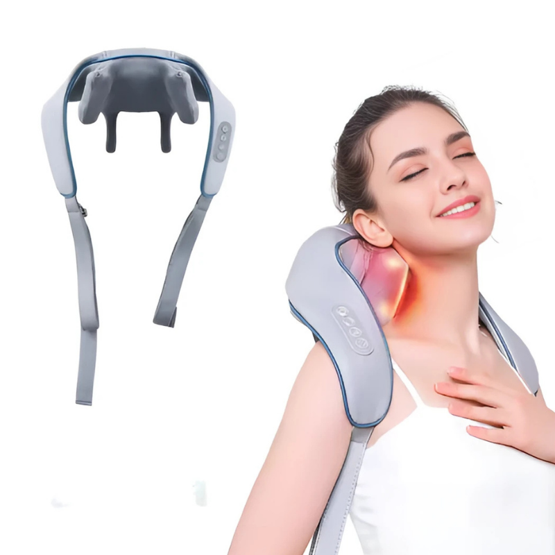 NeckMassager: Verzachtend Warmte Ontspannende Nek En Schoudermassageapparaat