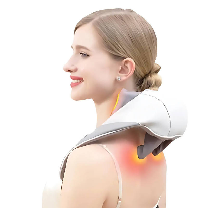 NeckMassager: Verzachtend Warmte Ontspannende Nek En Schoudermassageapparaat