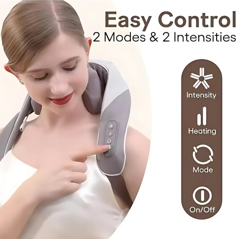 NeckMassager: Verzachtend Warmte Ontspannende Nek En Schoudermassageapparaat
