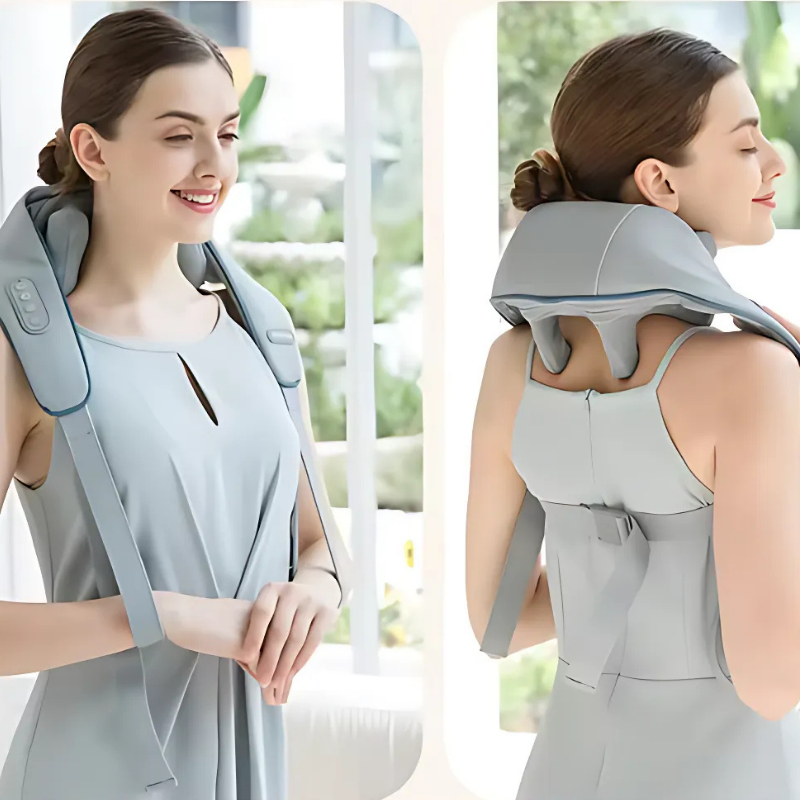 NeckMassager: Verzachtend Warmte Ontspannende Nek En Schoudermassageapparaat