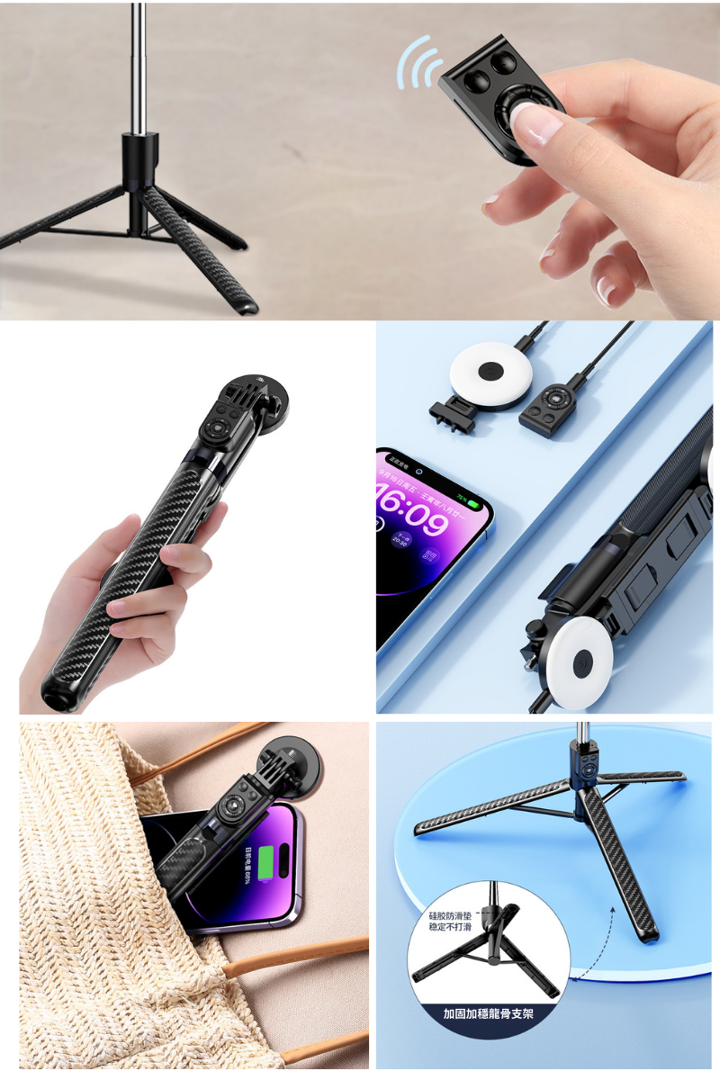 SelfieStick - Duo-Licht Selfie Stok