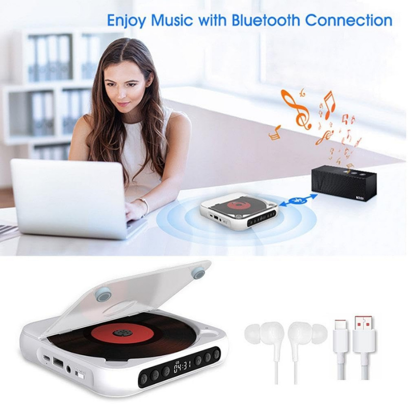 CDPlayer: Draagbaar Bluetooth En Bedraad CD-Speler
