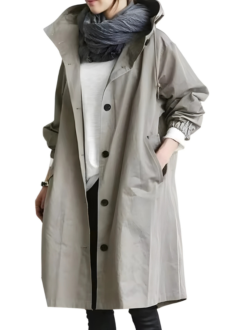 Icone™ ElegantCoat - All-Weather Lichtgewicht Comfort Capuchon Elegante Jas