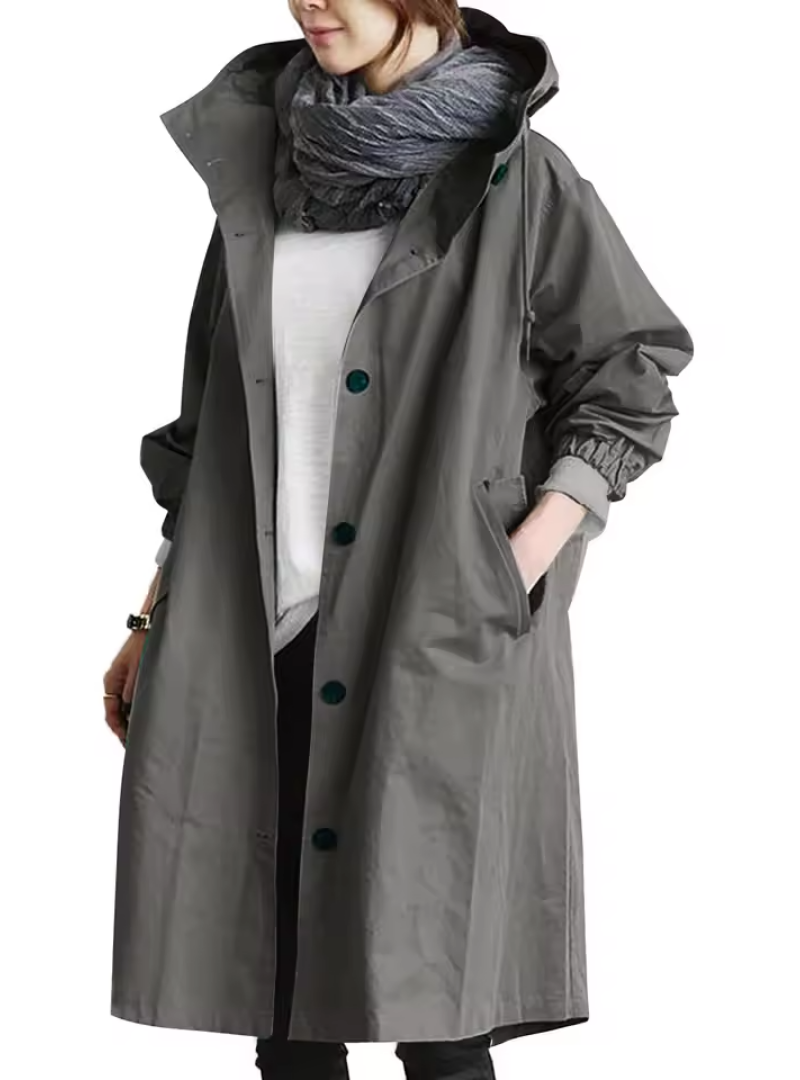 Icone™ ElegantCoat - All-Weather Lichtgewicht Comfort Capuchon Elegante Jas