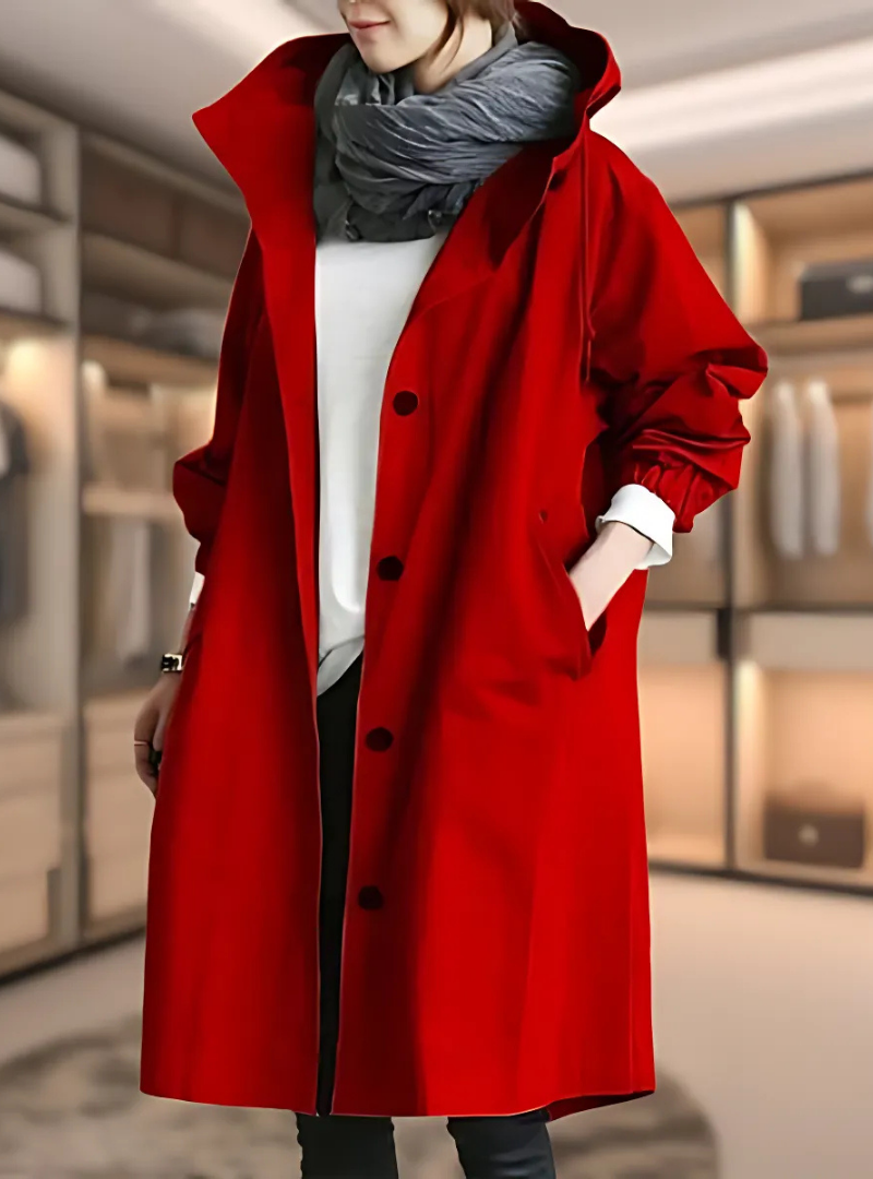 Icone™ ElegantCoat - All-Weather Lichtgewicht Comfort Capuchon Elegante Jas