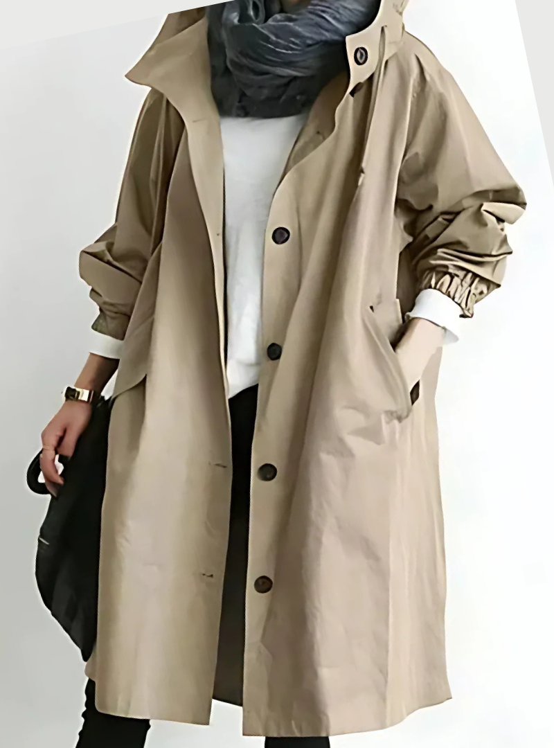 Icone™ ElegantCoat - All-Weather Lichtgewicht Comfort Capuchon Elegante Jas