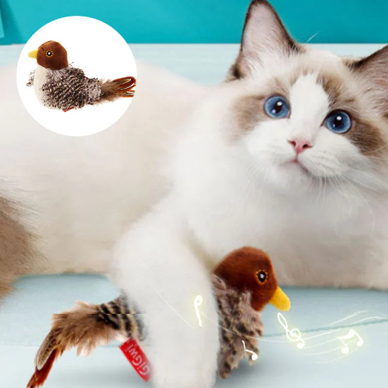 Catfri® BirdToy: Interactieve Tjilpend Vogel Speelgoed Voor Katten