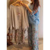 Icone™ LooseSet: Losse Lange Mouwen Blouse En Bloemenprint Broek Set Voor Dames