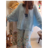 Icone™ LooseSet: Losse Lange Mouwen Blouse En Bloemenprint Broek Set Voor Dames