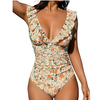 Icone™ ElegantSwimsuit: Elegant Geplooid Ontwerp Met V-Hals Tummy Controle Zwempak