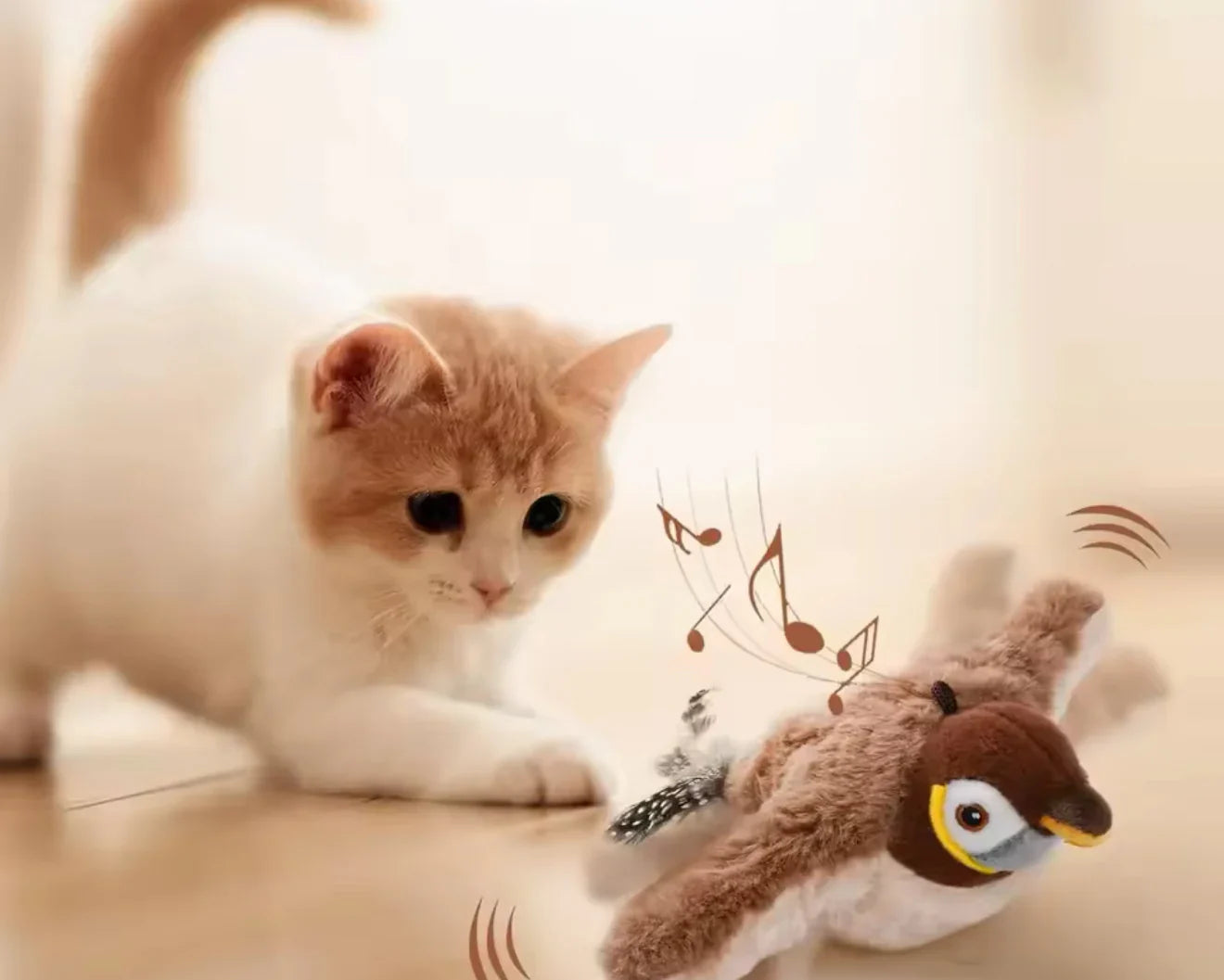 Catfri® FlappyBird: Interactieve Mus Vogel Speelgoed Voor Katten