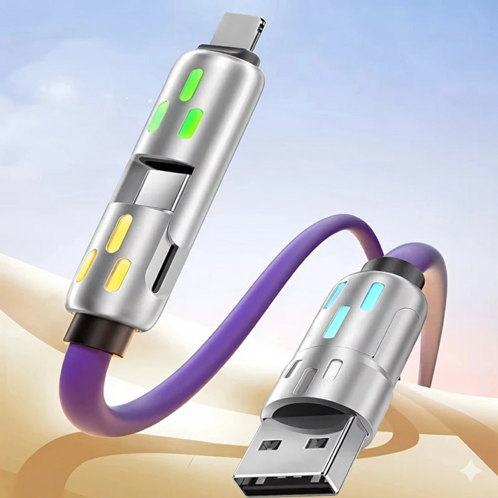 Globetrek° UniversalCable 1+1 GRATIS: Universeel Smart Meerdere Oplaadkabel