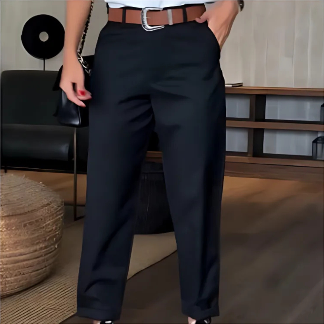 Icone™ ClassyPants: Klassiek Recht Pasvorm Hoge Taille Damesbroek
