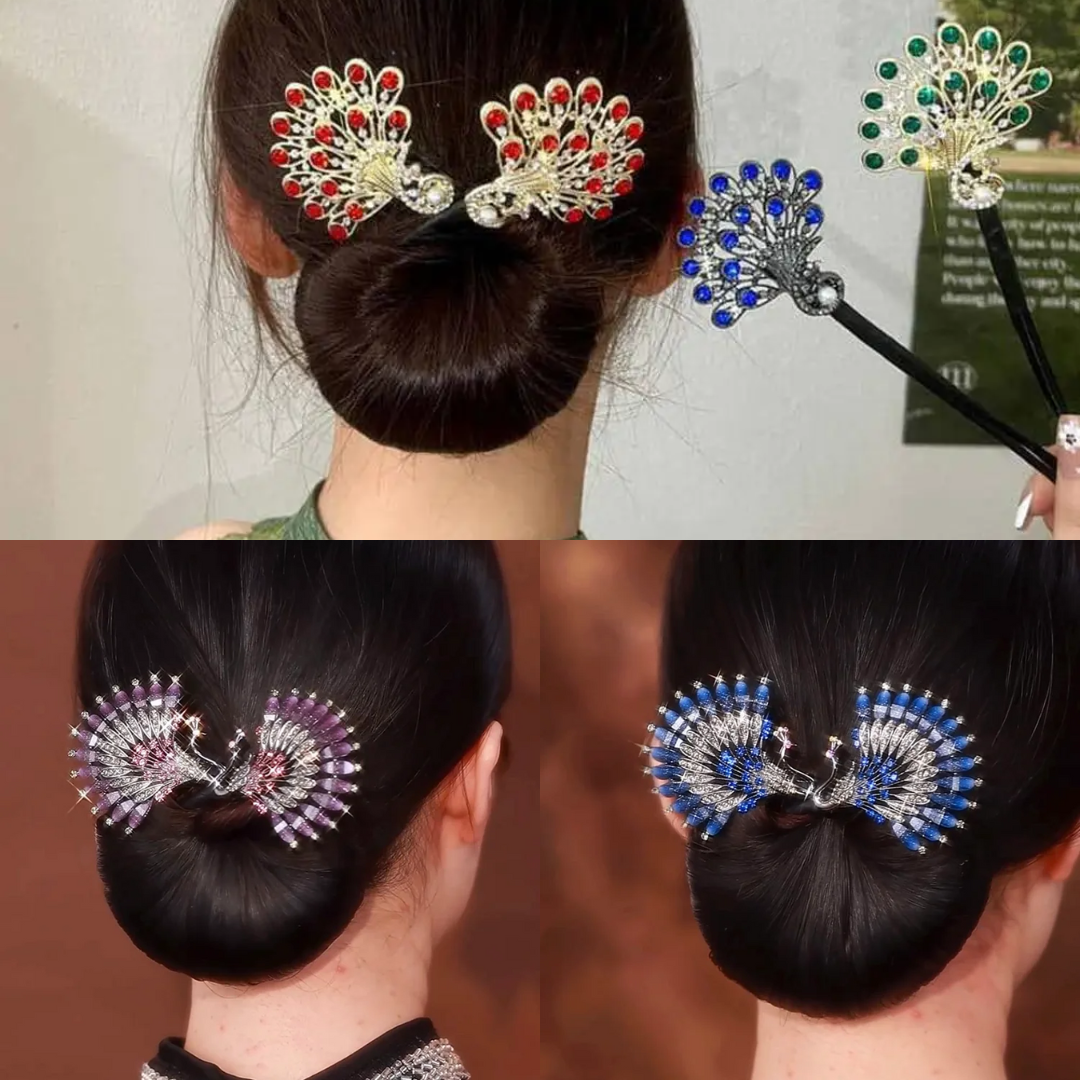 Rose® HairTie 1+1 GRATIS: Stijlvolle Haartie Elegante Vintage Kristallen Paardenstaart Draai-Houder