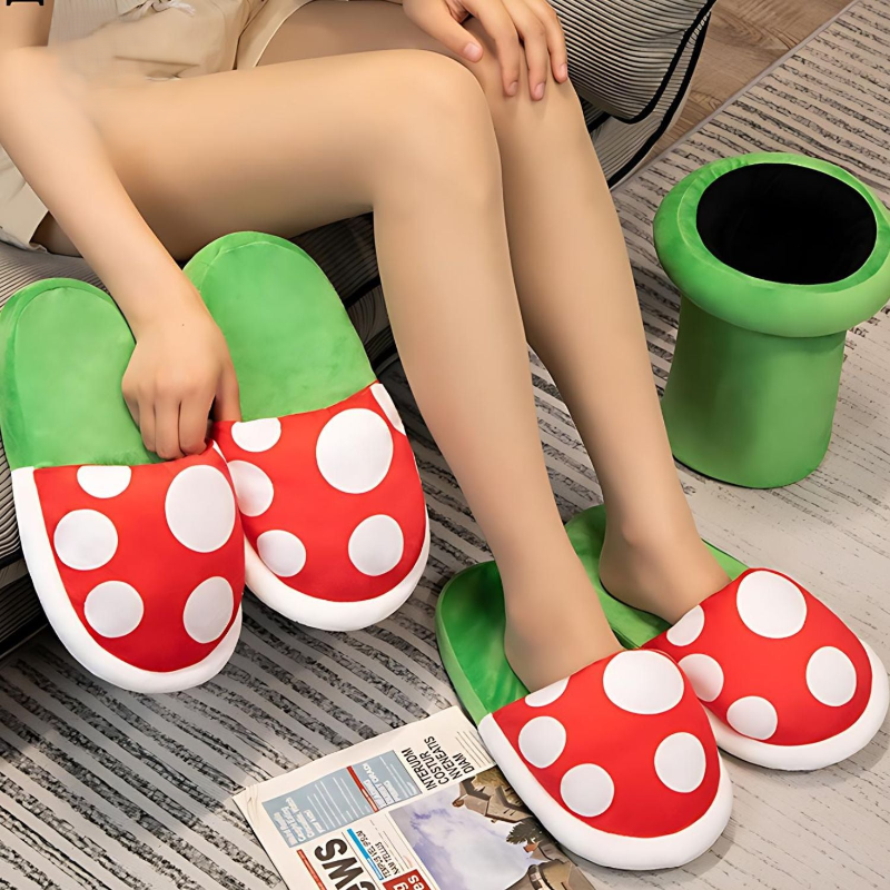 Happy™ MushroomSlippers: Gezellige En Comfortabele Paddestoel Pantoffels