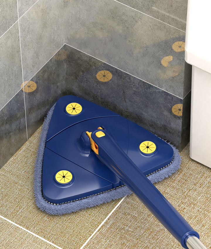 Cleaner Pro° TriangleMop: Lang Handvat Verstelbaar Driehoek 360 Reiniging Dweil