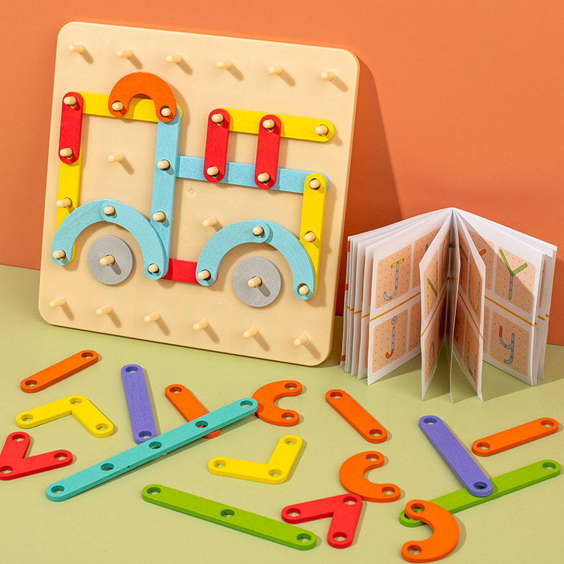 Kletshuts™ PuzzleBoard - Montessori Houten Puzzel Bord Set