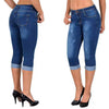 Icone™ KneeDenim: Rekbaar Stijlvolle Knielange Denim Broek