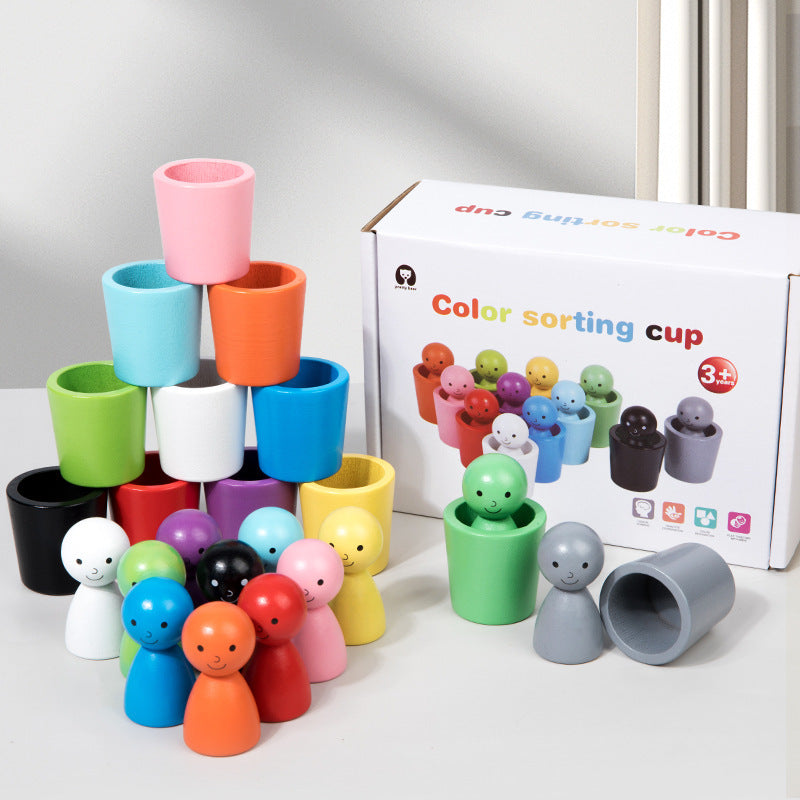 Kletshuts™ SortingCups: Educatief Kinderen Kleur Sorteren Bekers En Figuur Spel