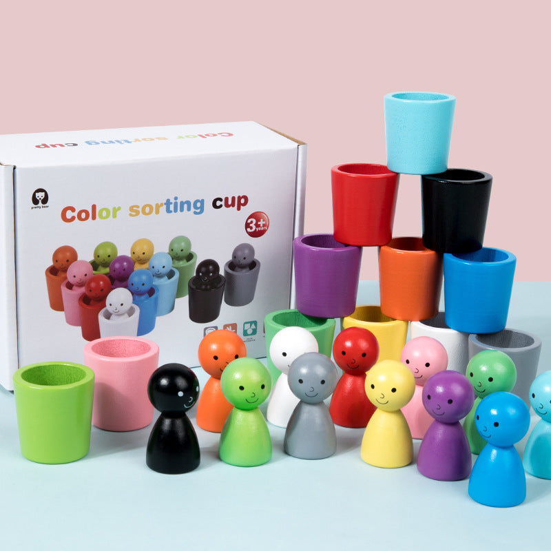 Kletshuts™ SortingCups: Educatief Kinderen Kleur Sorteren Bekers En Figuur Spel