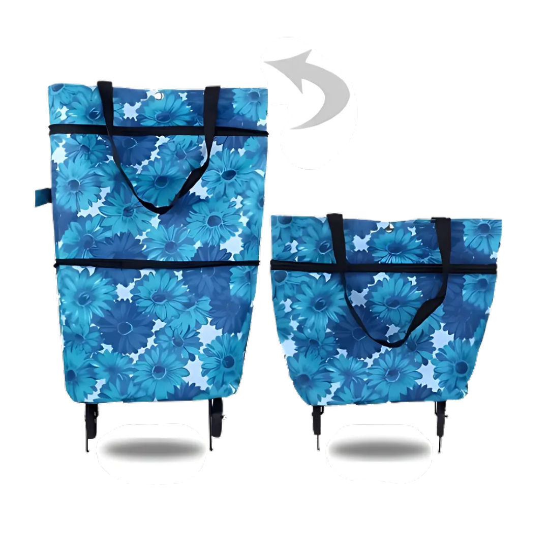 Icone™ GroceryBag 1+1 GRATIS: Grote Capaciteit Boodschappentas Met Opvouwbare Wielen