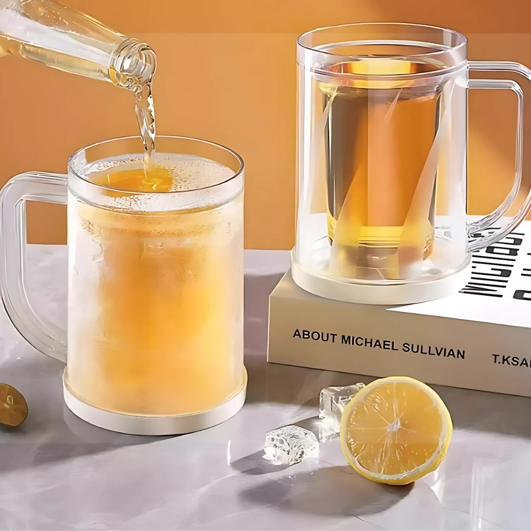 Globetrek° IceMug 1+1 GRATIS: Dubbele Laag Snel Ijs IJs Koel Vriezer Mok
