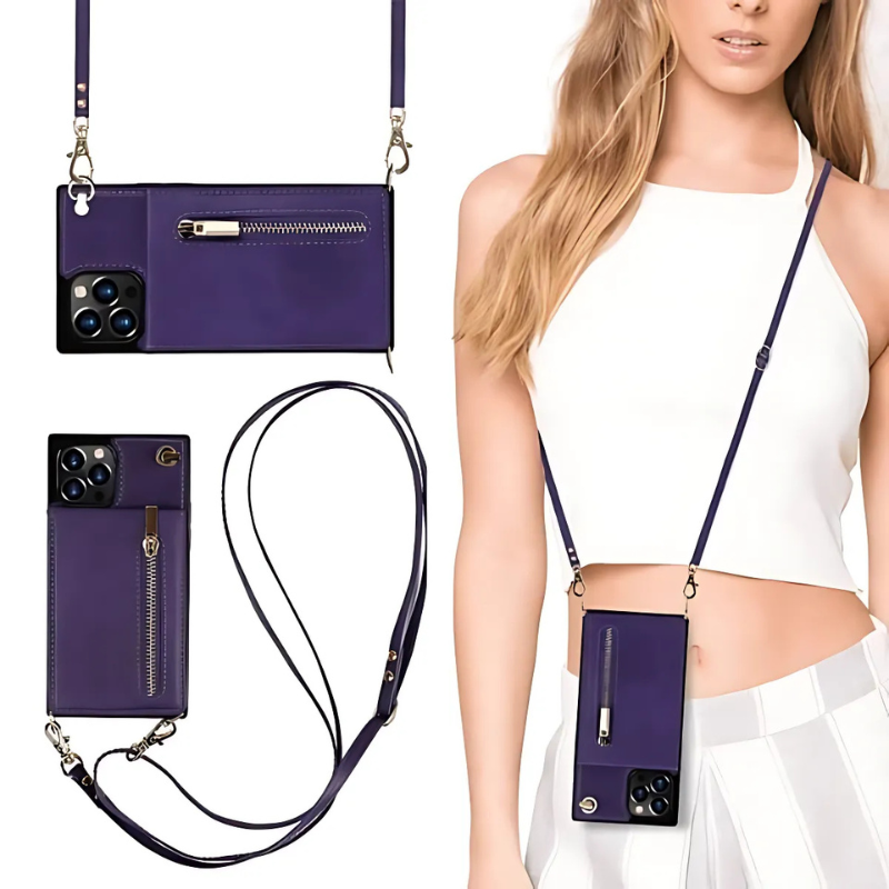Icone™ PhoneWallet: Crossbody Telefoon Case Portemonnee En Kaarthouder