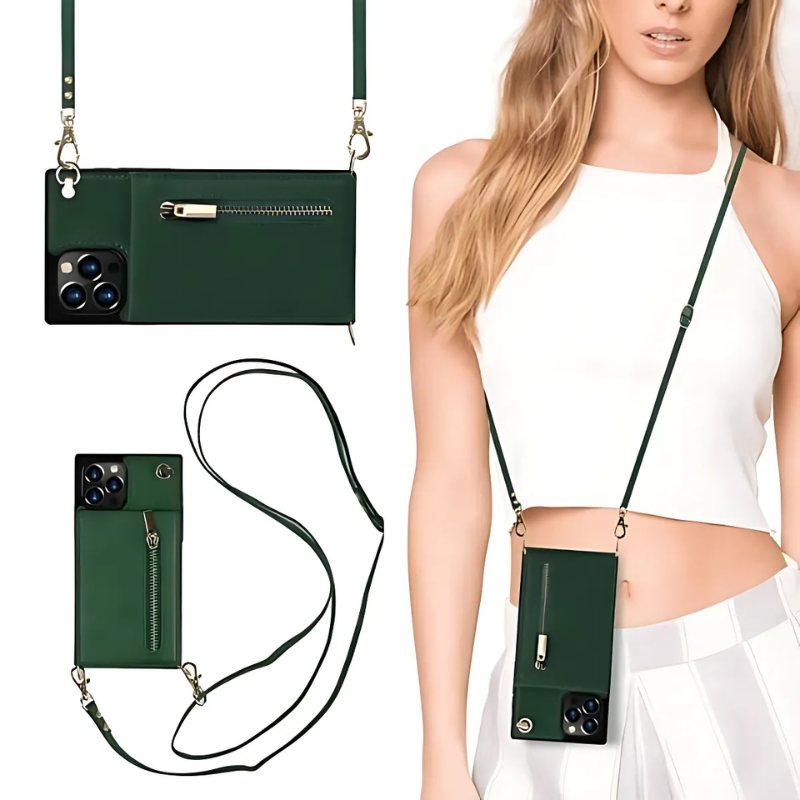 Icone™ PhoneWallet: Crossbody Telefoon Case Portemonnee En Kaarthouder